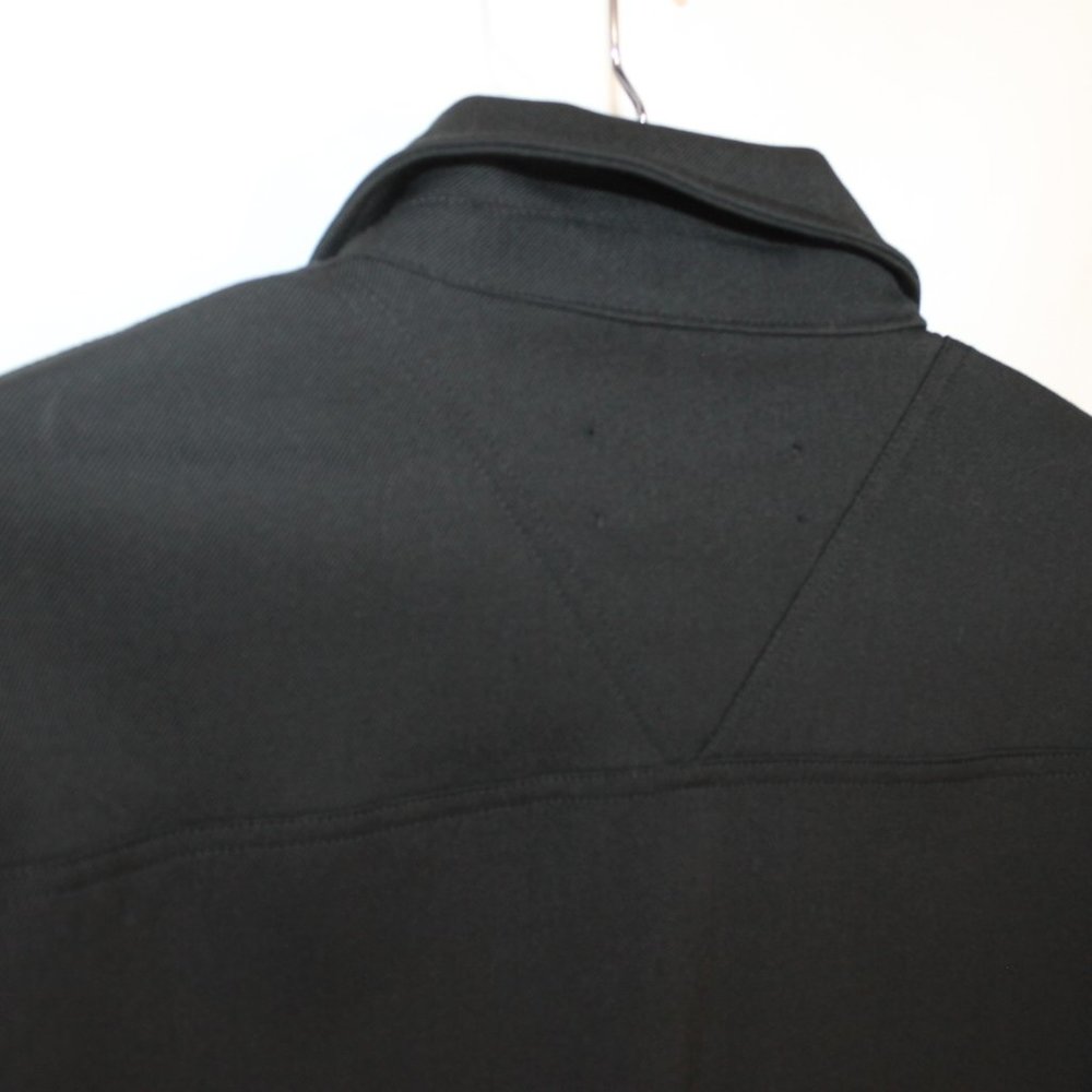 REPRESENT MEN'S BLACK SNAP FRONT JACKET SIZE MEDIUM COLLARED POCKETS LONG SLEEVE - Picture 8 of 13